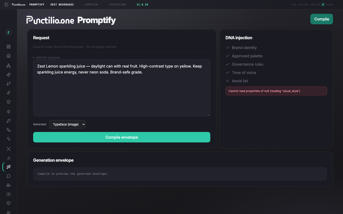 Promptify — governed prompts across generators